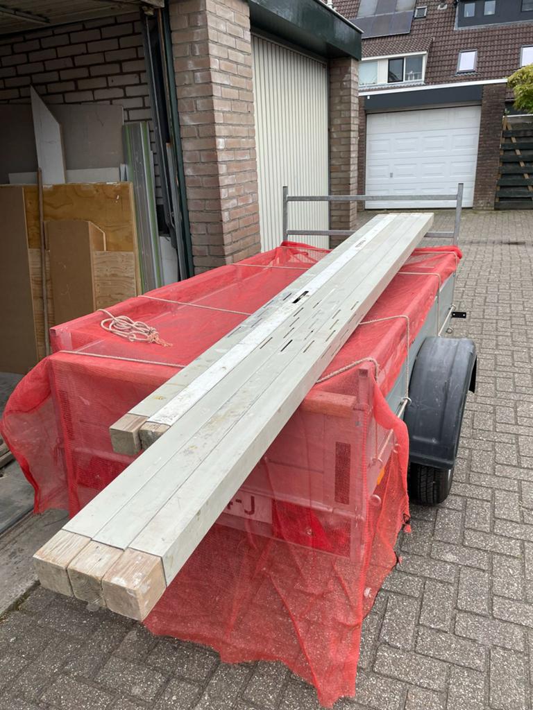 5x Aluminium Metselprofielen (3x 3.00m & 2x 2.65m), Doe-het-zelf en Verbouw, Metselstenen, Ophalen, Zo goed als nieuw