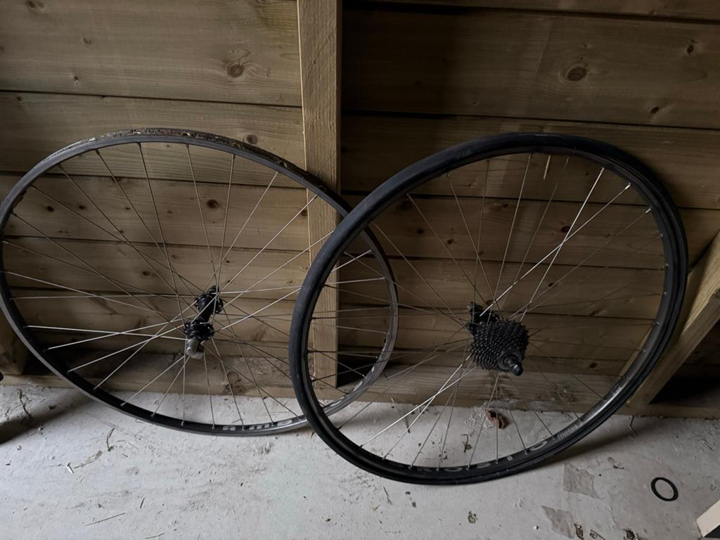 Ambrosio tube wielen - nette set, nieuwe tubes nodig, Fietsen en Brommers, Fietsonderdelen, Gebruikt, Aluminium, Racefiets, Ophalen