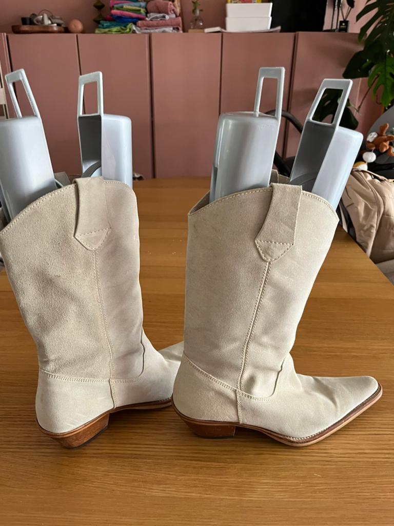 Suede cowboylaarzen, Ophalen of Verzenden, Zo goed als nieuw, Bruin, Hoge laarzen