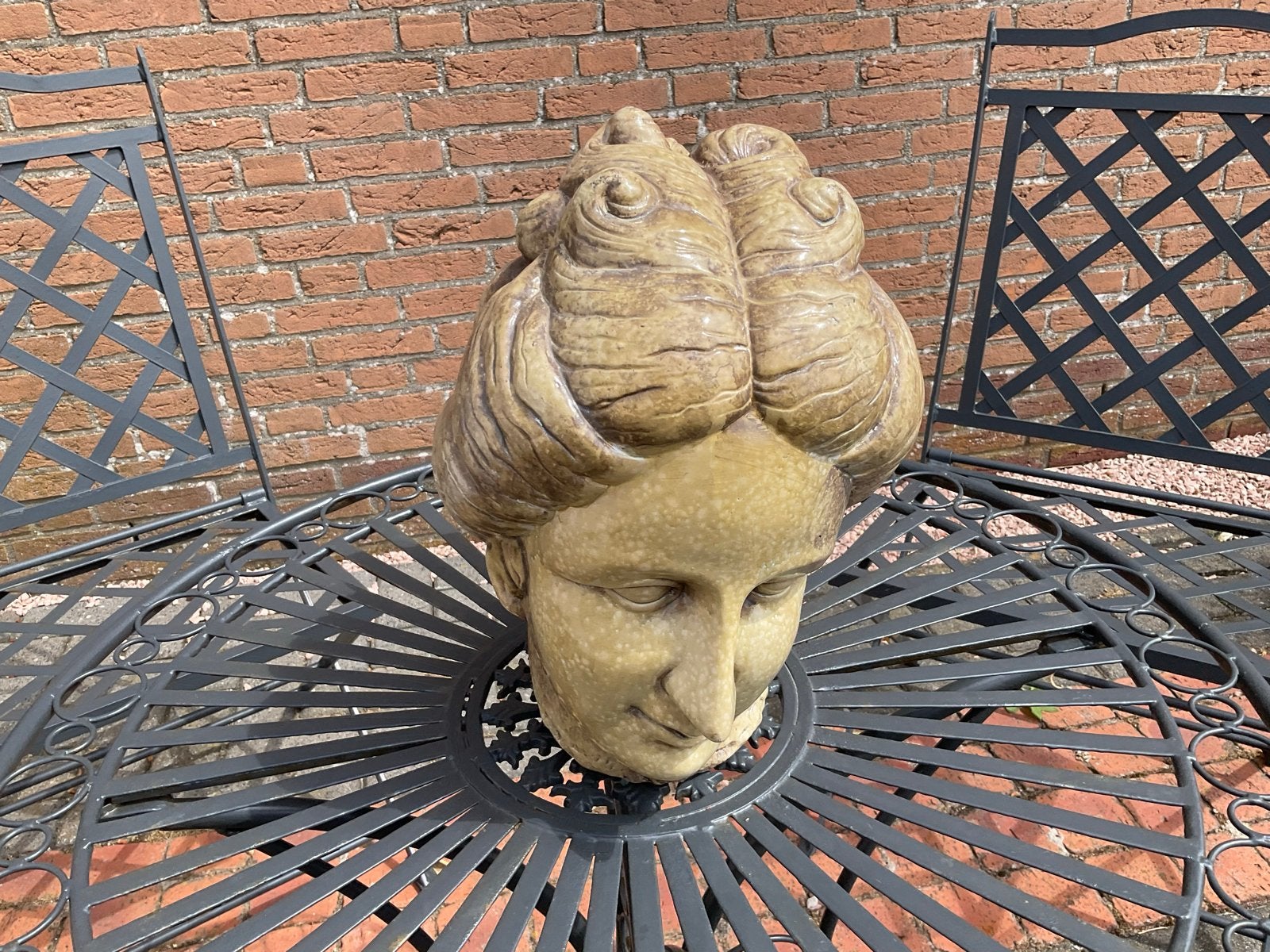 Geglazuurd Stenen, keramiek? Hoofd -  Buste Decoratie, Geglazuurd, Buste, Ophalen of Verzenden, 20 - 50 cm