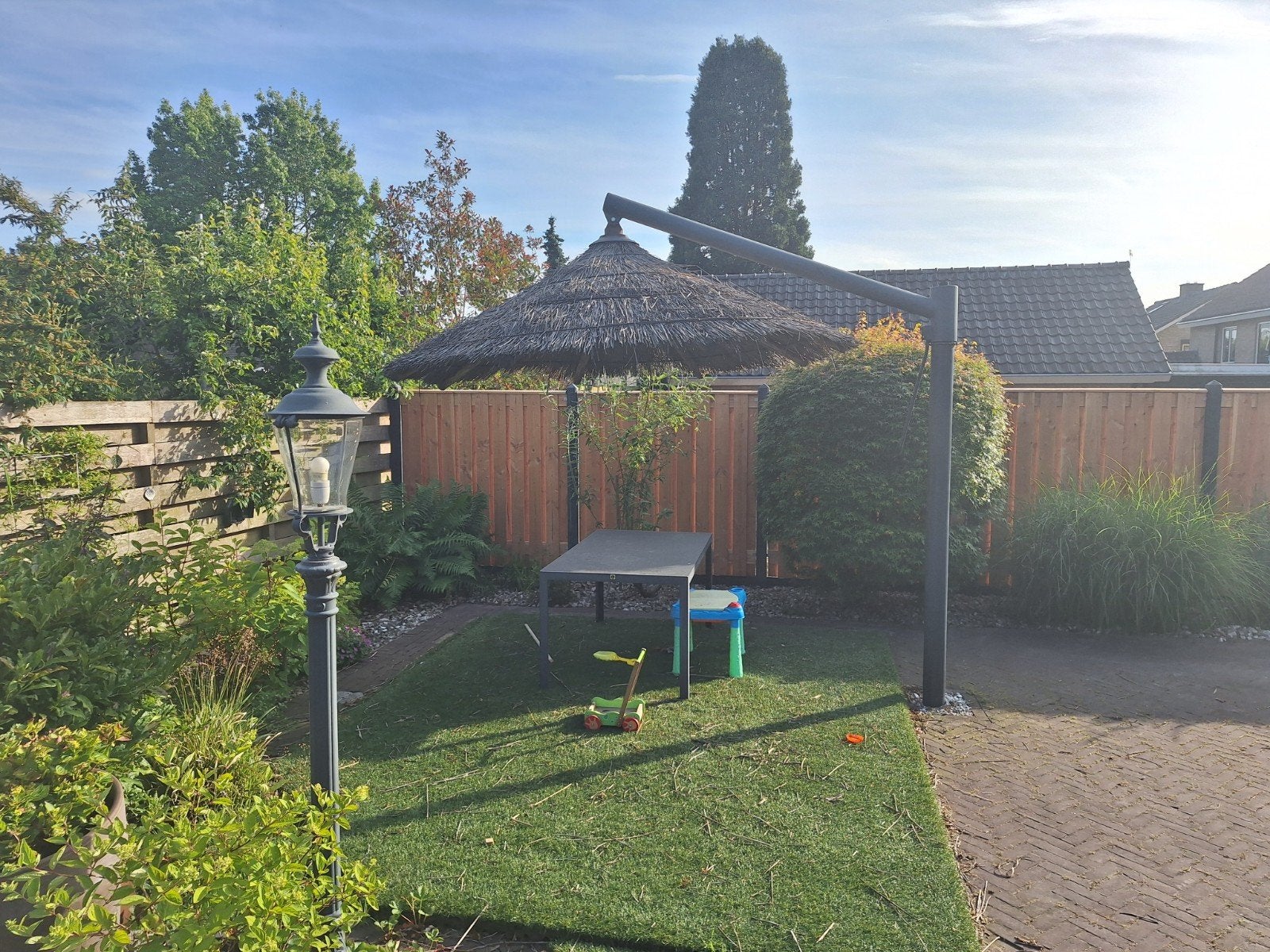Rieten parasol opnieuw bedekken, Overige typen, Verstelbaar, Gebruikt, 2 tot 3 meter