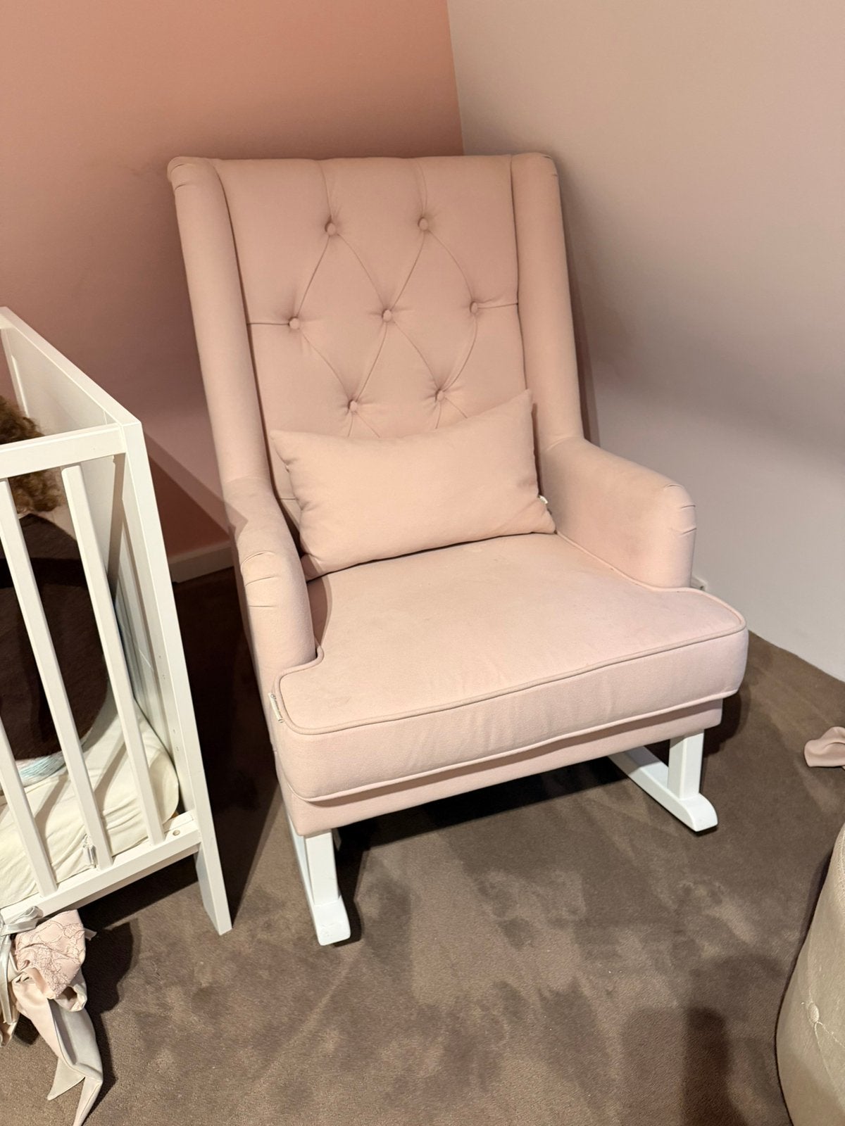 Rockings seats stoel roze, Ophalen, Gebruikt, Minder dan 75 cm, 50 tot 75 cm