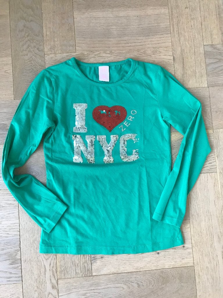 Leuk groen shirt van Zero jeans maat 140/146 - zgan, Kinderen en Baby's, Zero Jeans, Meisje, Ophalen of Verzenden, Zo goed als nieuw