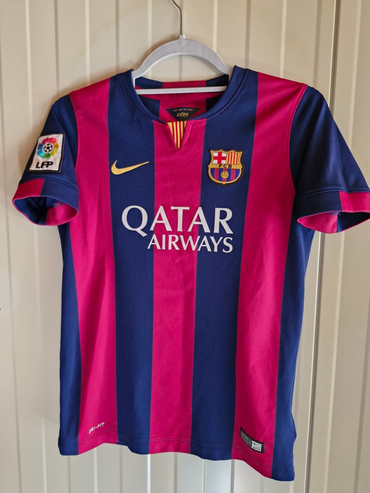 FC Barcelona Messi Thuisshirt 2014-2015 Maat L (147-158cm), Ophalen, Zo goed als nieuw, Nike, Jongen