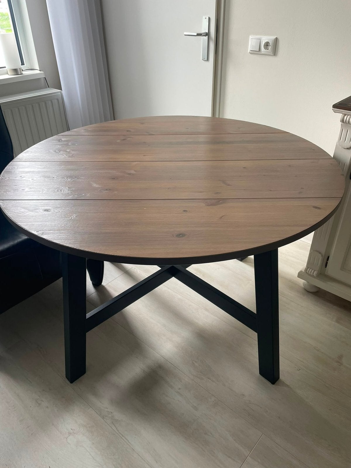 Ronde tafel, Huis en Inrichting, Tafels | Eettafels, Ophalen, Gebruikt, Rond, Vier personen