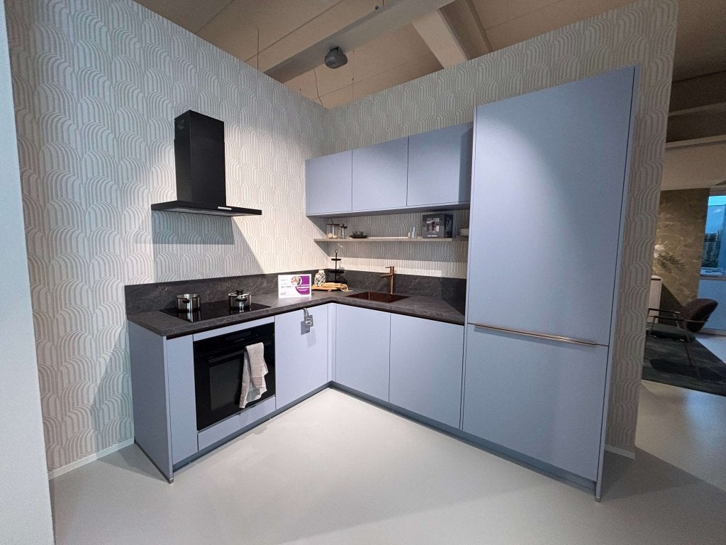 Showroomkeuken Keukendepot, Blauw, Hoekkeuken, Niet ingevuld, Nieuw