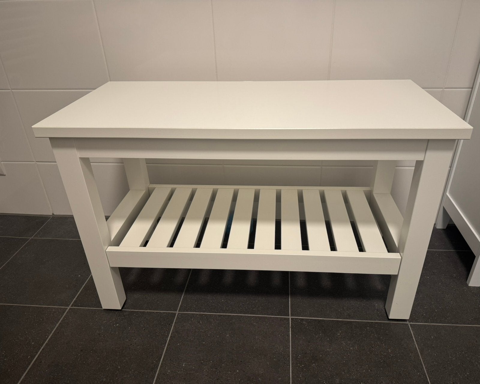 IKEA White Bench/Table, Ophalen, Zo goed als nieuw, Rechthoekig, 50 tot 100 cm