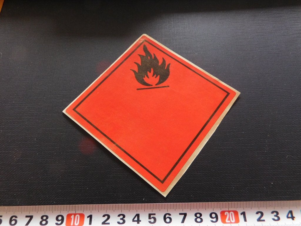 sticker BRANDBAAR *, Ophalen of Verzenden, Zo goed als nieuw