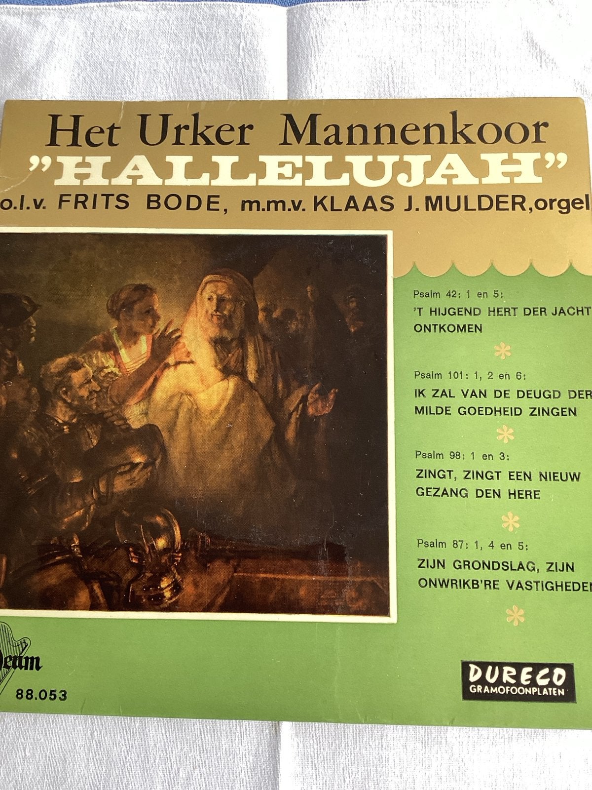 Het Urker Mannenkoor "HALLELUJAH" 45 toeren EP, Gebruikt, Inclusief insert, 7 inch, Ophalen of Verzenden