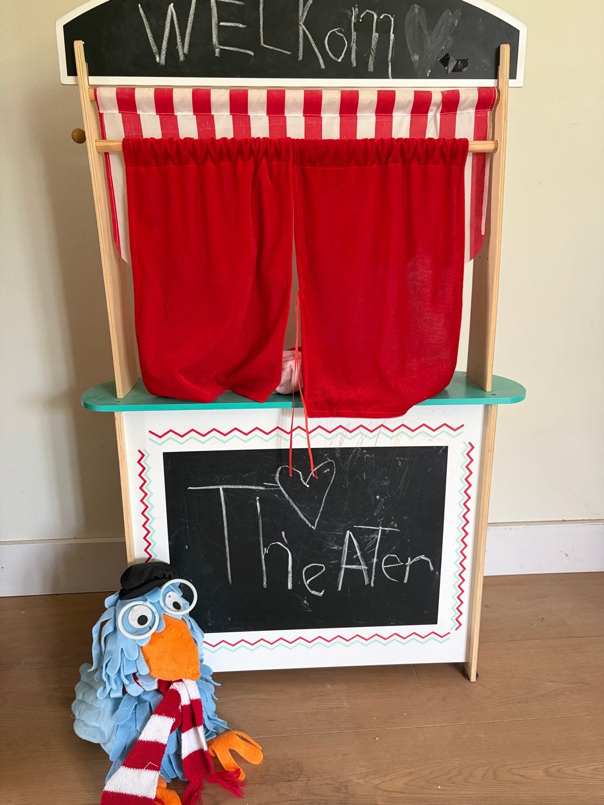 Houten poppenkast / theater voor kinderen, Kinderen en Baby's, Speelgoed | Overig, Ophalen, Gebruikt, Jongen of Meisje