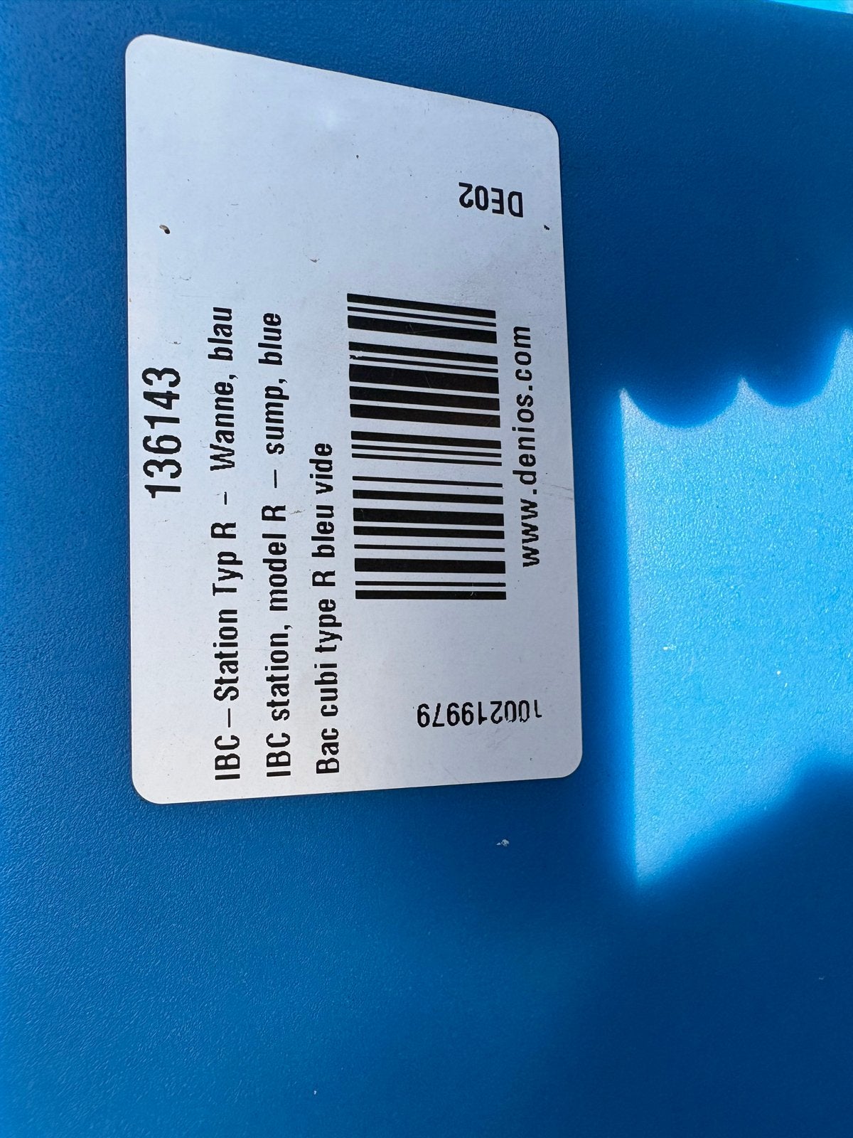 IBC-Station R Wanne blau - 1100 liter opvangbak, Ophalen, Gebruikt