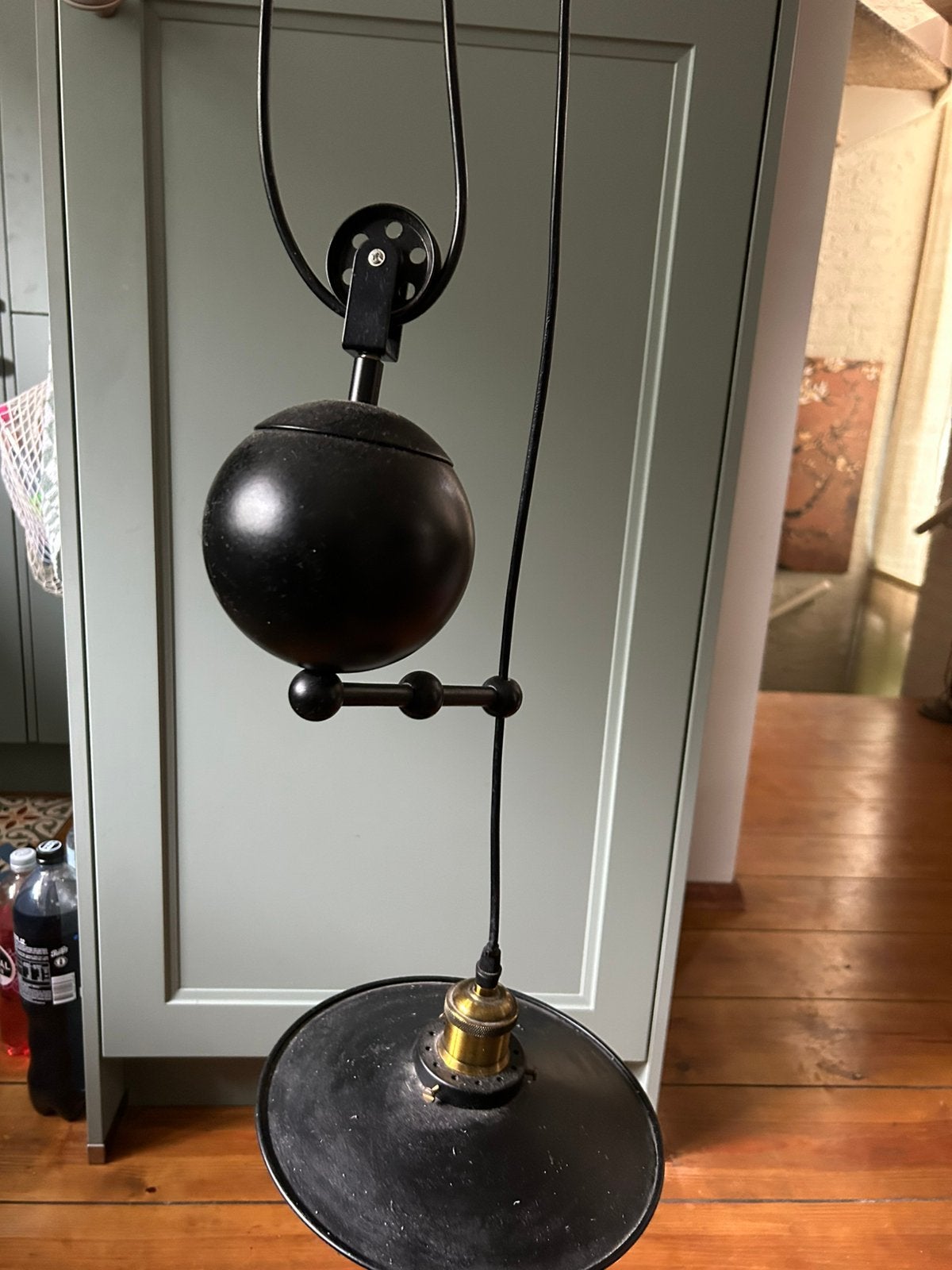 Metalen hanglamp industrieel, Huis en Inrichting, Lampen | Hanglampen, Ophalen, Gebruikt