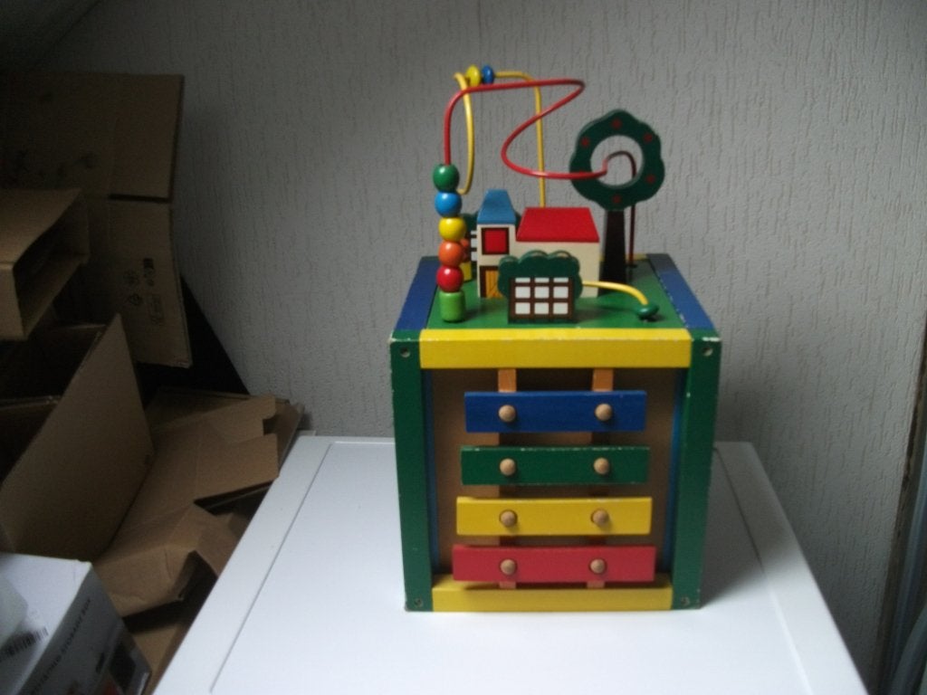 Grote speelkubus xylofoon, Kinderen en Baby's, Speelgoed | Houten speelgoed, Ophalen of Verzenden, Gebruikt