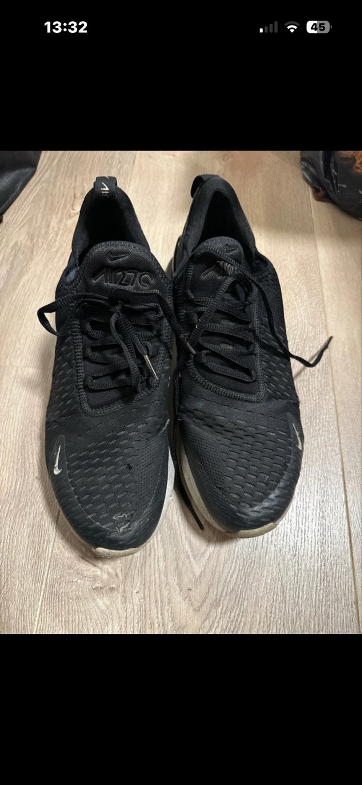 Nike Air Max 270 Zwarte Sneakers - Maat 38, Ophalen of Verzenden, Gedragen, Zwart, Sneakers of Gympen