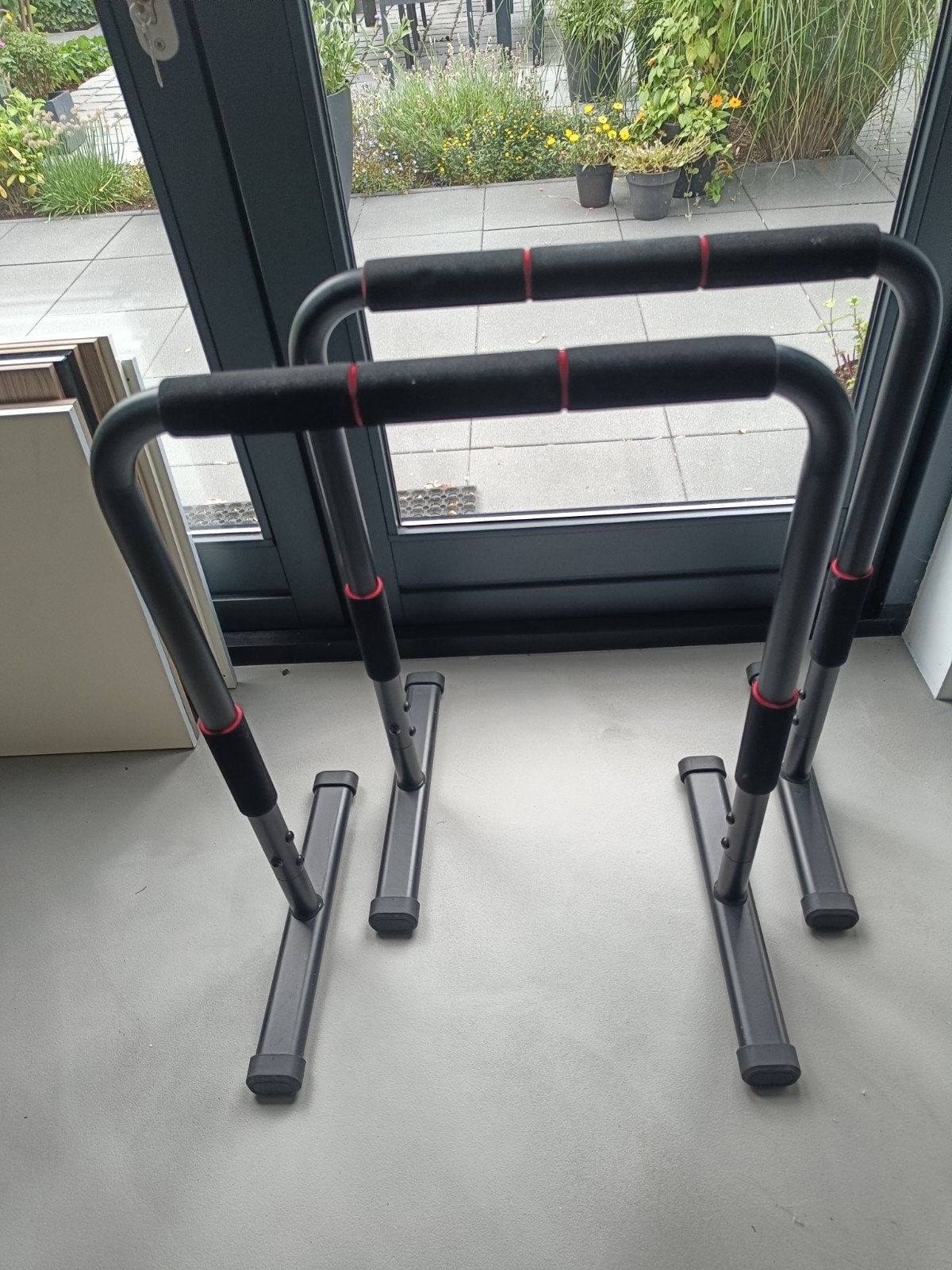 Domyos Push-up steunen / Dip bars, 2 stuks, Ophalen of Verzenden, Zo goed als nieuw, Armen, Push-up steun