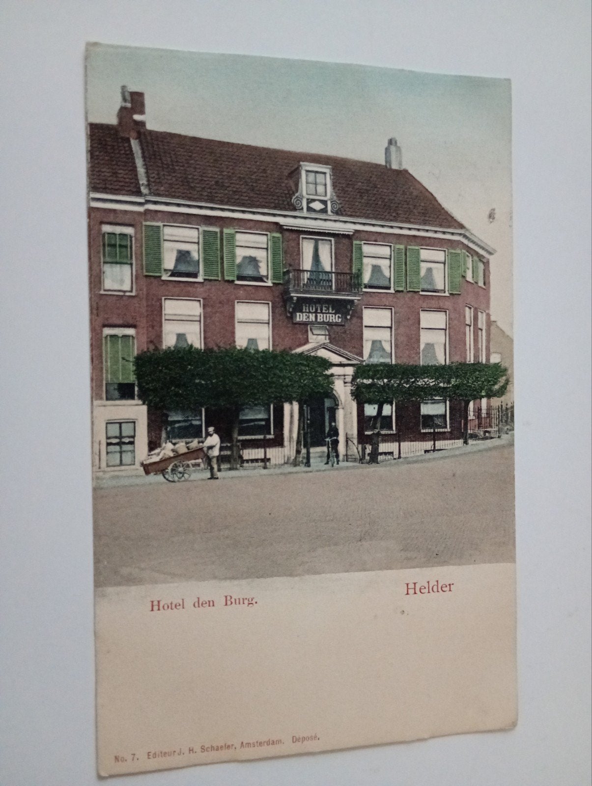Den Helder Hotel den Burg 1904, Ophalen of Verzenden, Voor 1920, Ongelopen, Noord-Holland