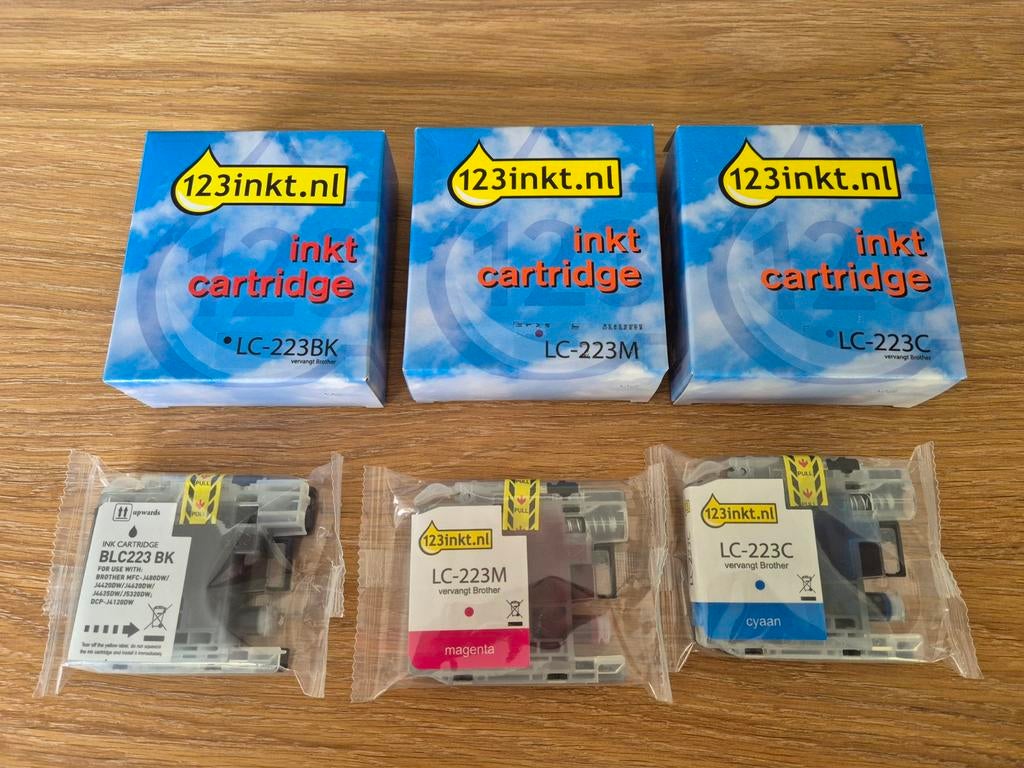 123inkt LC-223 cartridges (BK, M, C), Ophalen of Verzenden, Nieuw