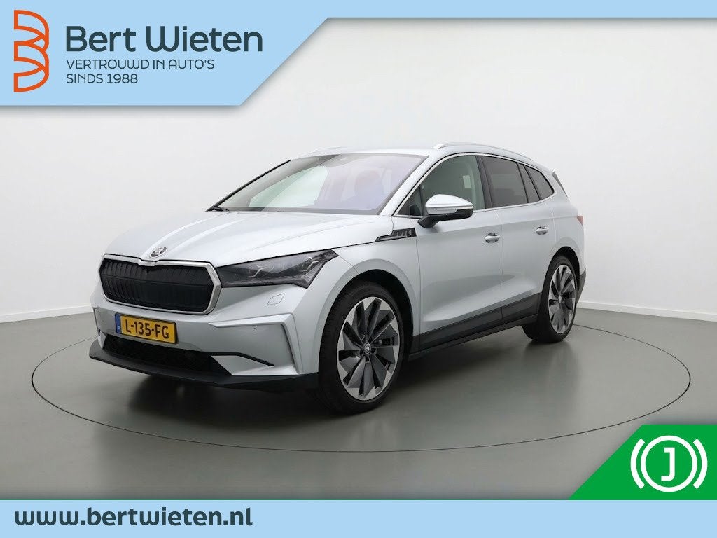 Skoda Enyaq iV 80 First Edition | Geen import | Lederen Bekl, Auto's, Skoda, Automaat, 390 km, 0 cilinders, Gebruikt