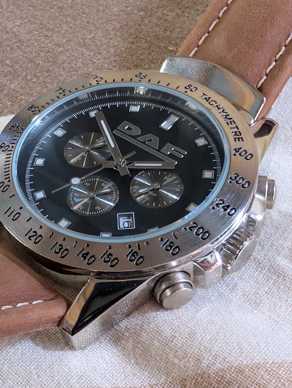 Limited edition DAF horloge!!, Overige merken, Leer, Staal, Polshorloge
