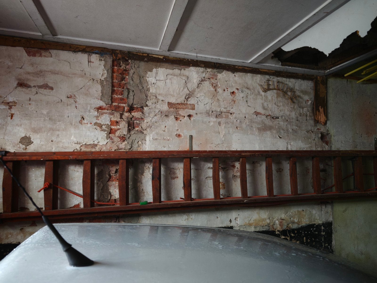 Houten schildersladder 2x398cm, Doe-het-zelf en Verbouw, Ladders en Trappen, Ophalen