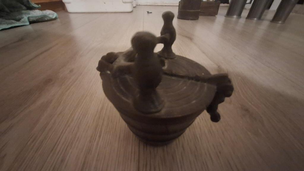 Antiek gewicht met maatbekers, Antiek en Kunst, Ophalen of Verzenden