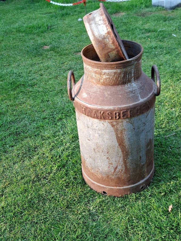 Te koop oude melkbus., Tuin en Terras, Tuinwanddecoratie, Ophalen of Verzenden, Gebruikt