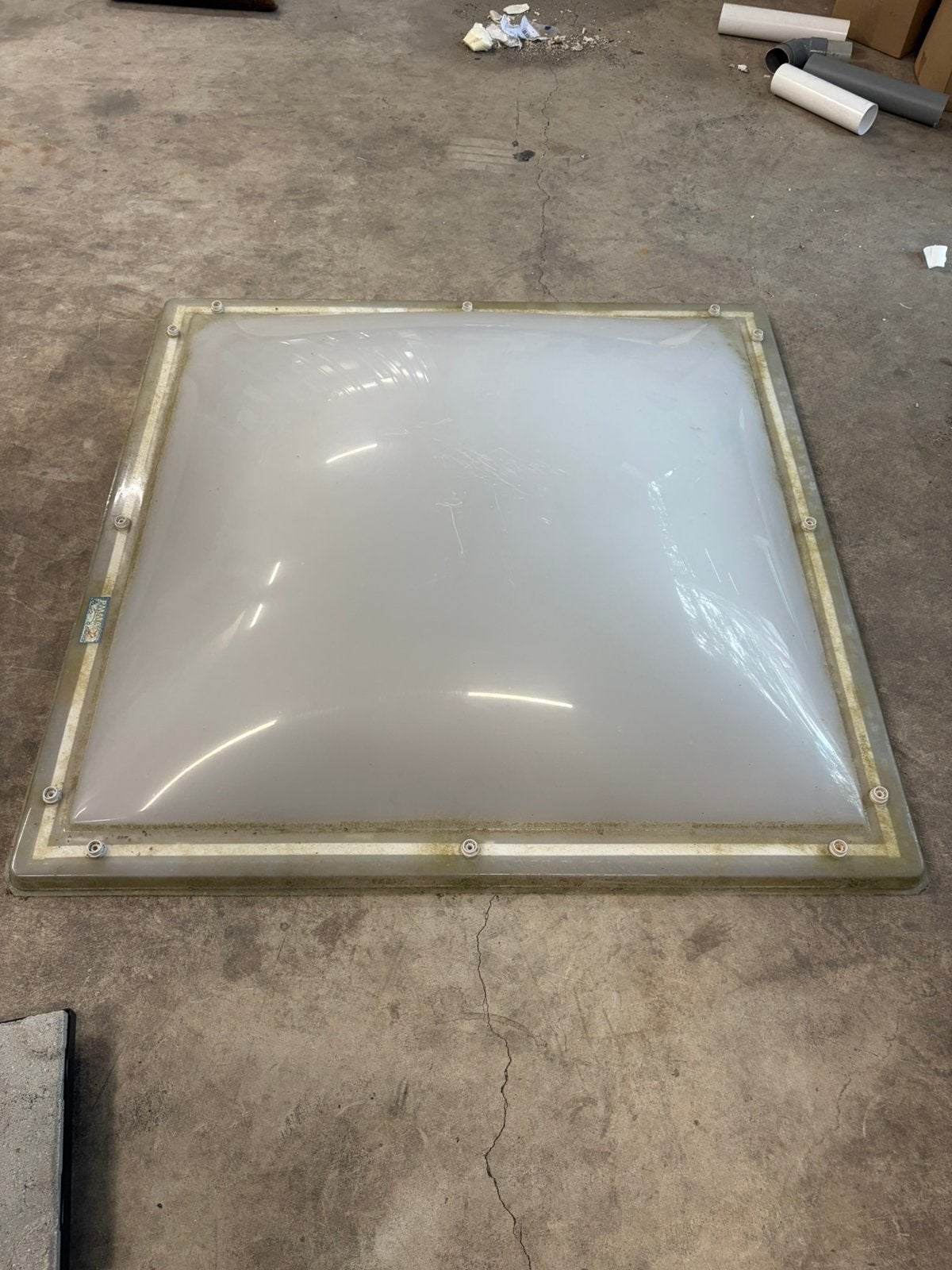 Lichtkoepel opaal dagmaat 120x 120, Ophalen, Gebruikt, 80 tot 120 cm, Dakraam