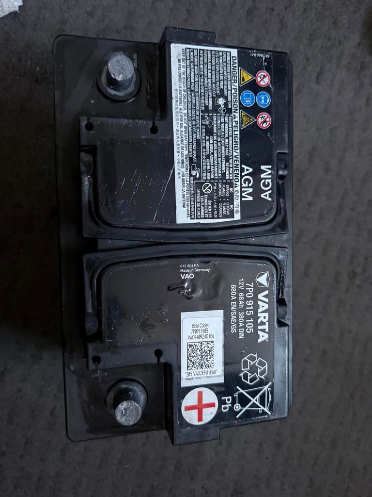 Varta AGM Accu 12V 68Ah 380A DIN 680A EN/SAE/GS, Auto-onderdelen, Accu's en Toebehoren, Ophalen of Verzenden, Gebruikt, Overige automerken