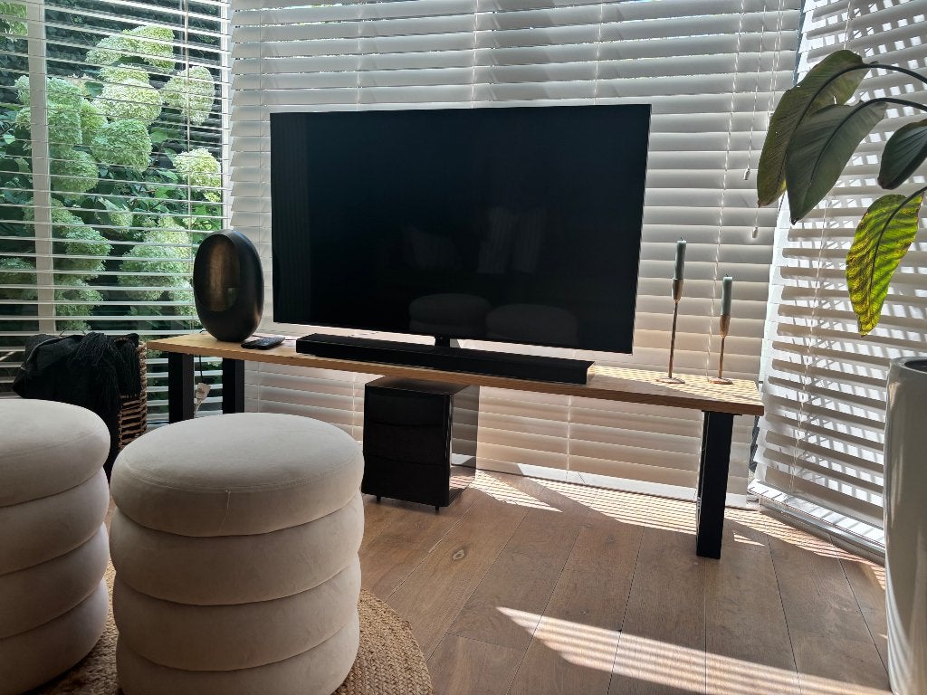 Tv meubel, Ophalen, 150 tot 200 cm, Zo goed als nieuw, Minder dan 100 cm