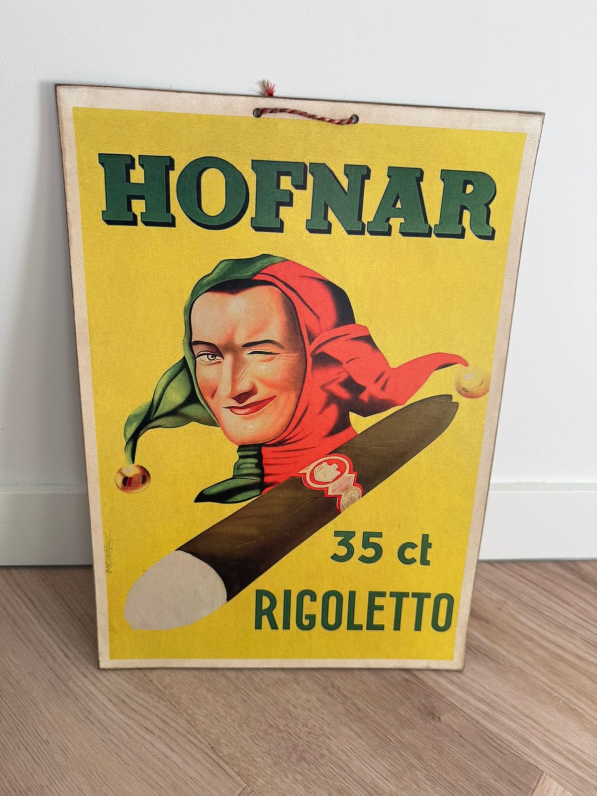 Hofnar sigaren, Ophalen of Verzenden, Gebruikt, Reclamebord