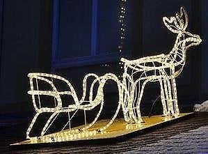 Kerstverlichting Nieuw Rendier Met Slee Echte Eyecatcher, Diversen, Ophalen of Verzenden, Nieuw