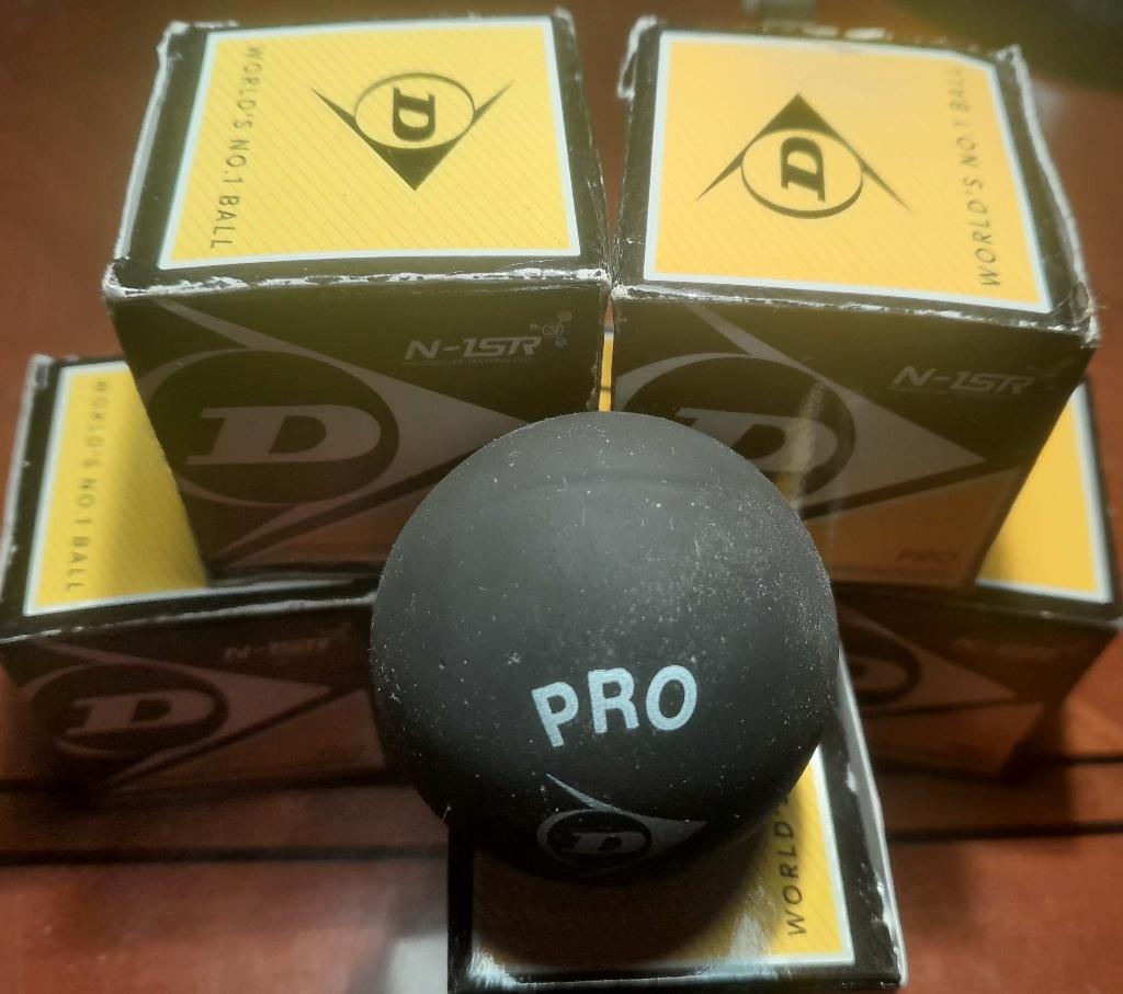 6st dunlop pro dubbelgeel Squashballen of Racketball nieuw, Ophalen of Verzenden, Nieuw