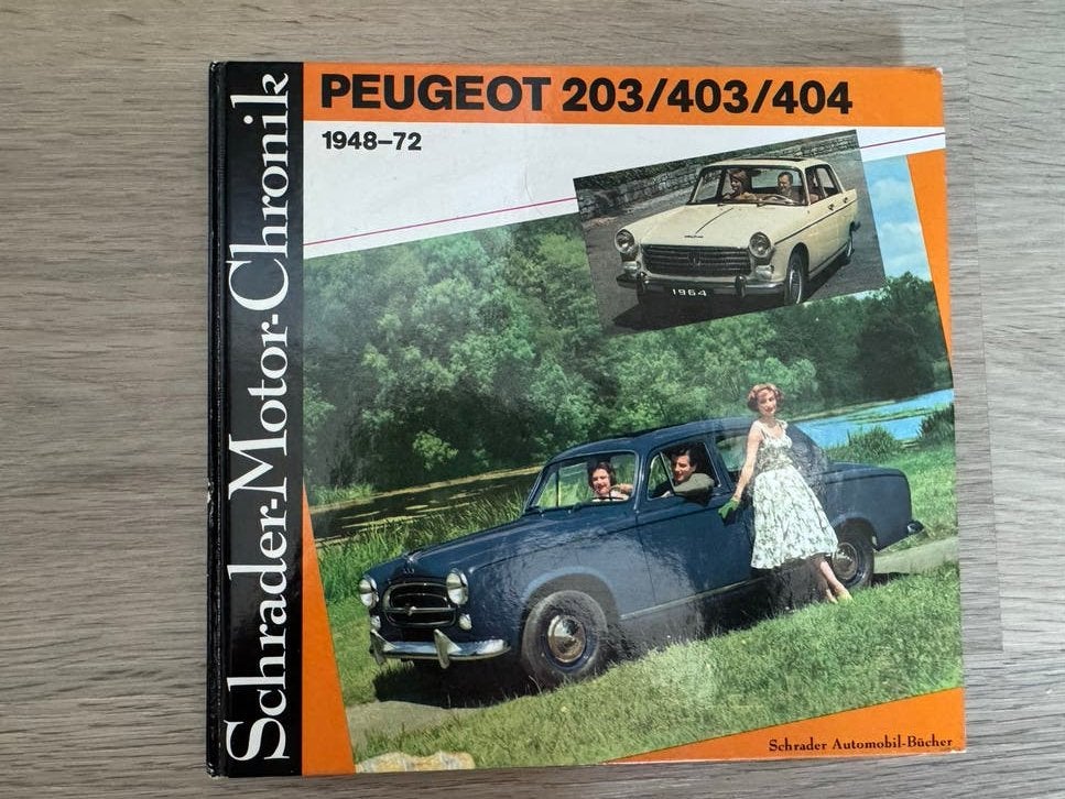 Schrader-Motor-Chronik: Peugeot 203/403/404 1948-72, Ophalen of Verzenden, Zo goed als nieuw, Peugeot
