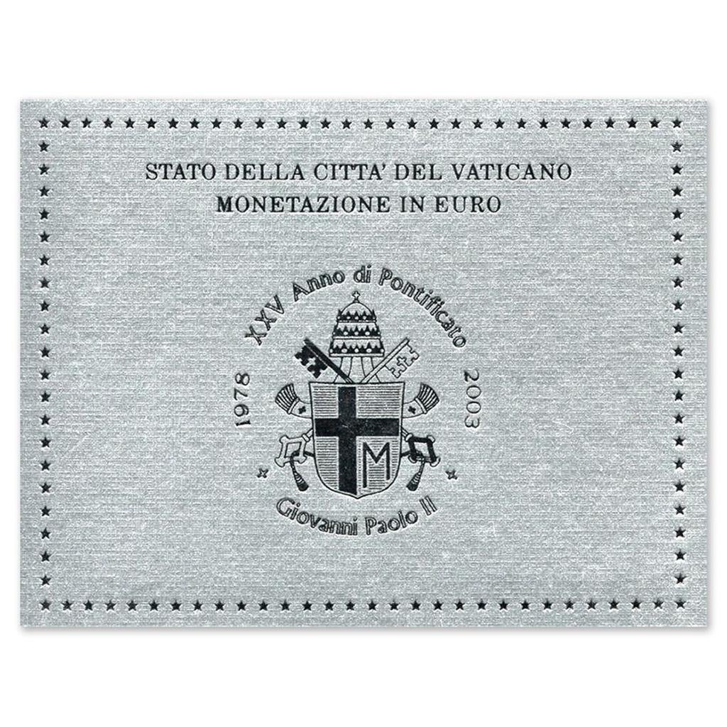 BU set Vaticaan 2003 Blister - 1 cent tm 2 euro, Ophalen of Verzenden, Vaticaanstad, Overige waardes, Setje