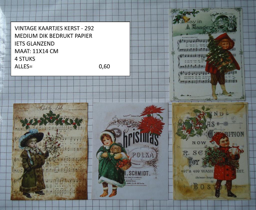 vintage kaarten kerst 292 ( alleen verzenden, Ophalen, Nieuw, Kerst, Knipvel