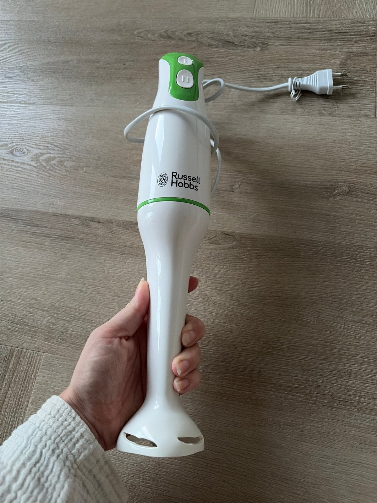 Russell Hobbs staafmixer - Wit/Groen, Ophalen of Verzenden, Gebruikt, Blender