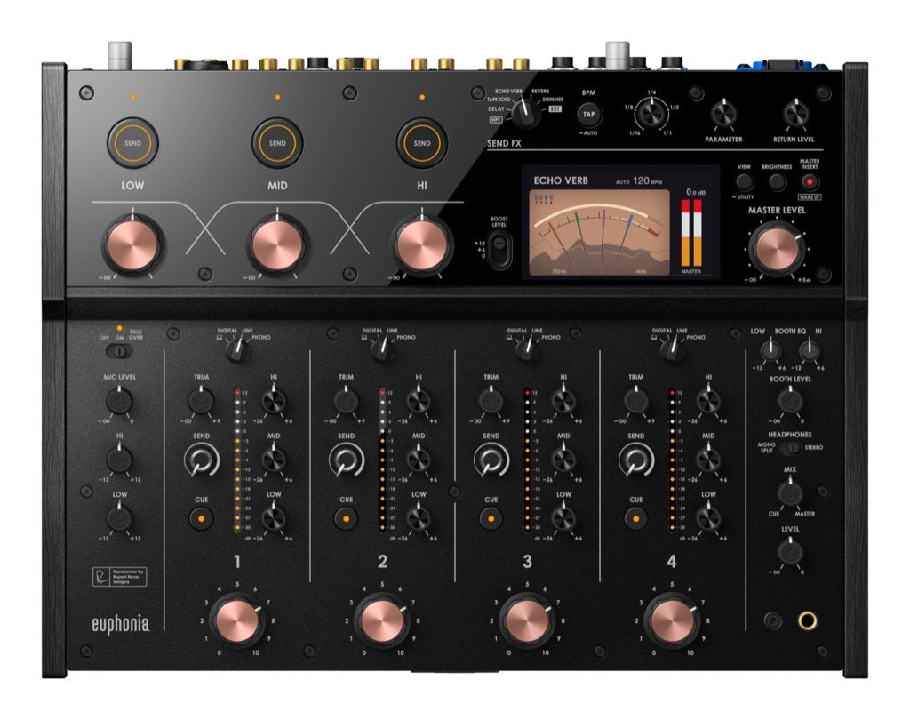 Pioneer DJ AlphaTheta Alpha Theta Euphonia rotary mixer NEW!, Muziek en Instrumenten, Ophalen, Nieuw, Minder dan 5 kanalen, Microfooningang