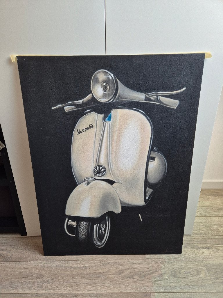 Schilderij Vespa 120x90, Ophalen of Verzenden