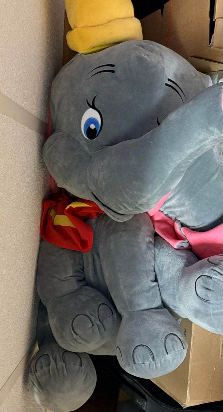 Grote Dumbo Knuffel - 85cm, Ophalen, Disney, Grijs, Zo goed als nieuw