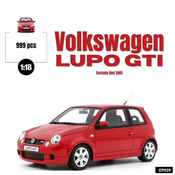 VW Lupo GTI Otto Models 1:18 tornado rood, Hobby en Vrije tijd, Ophalen of Verzenden, Nieuw, Auto, OttOMobile