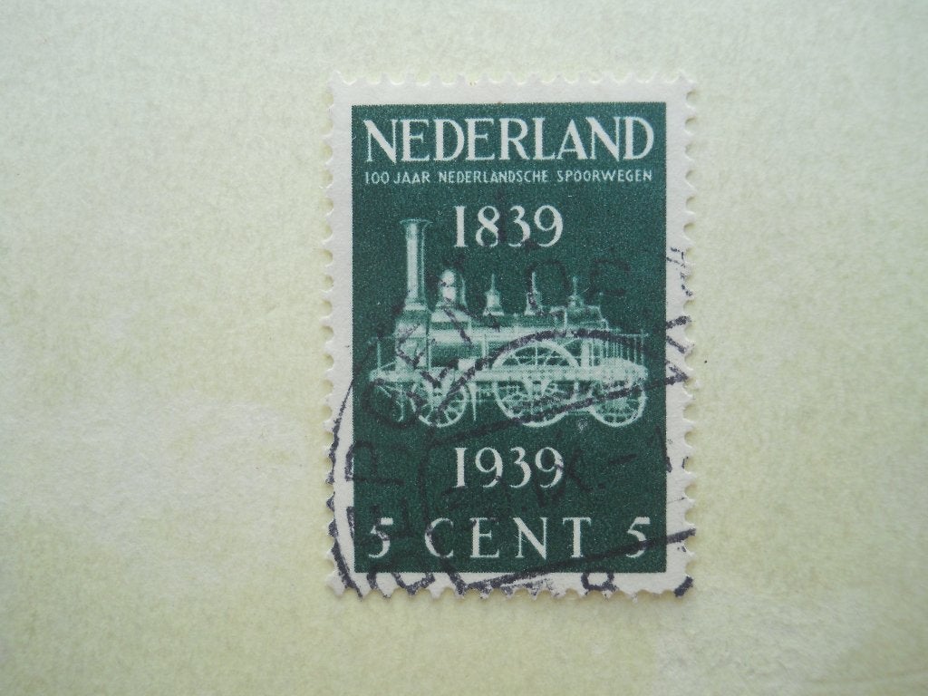 Nederland 1939 Spoorwegen Nvph.325 stempel Bergen op Zoom, Ophalen of Verzenden, T/m 1940, Gestempeld