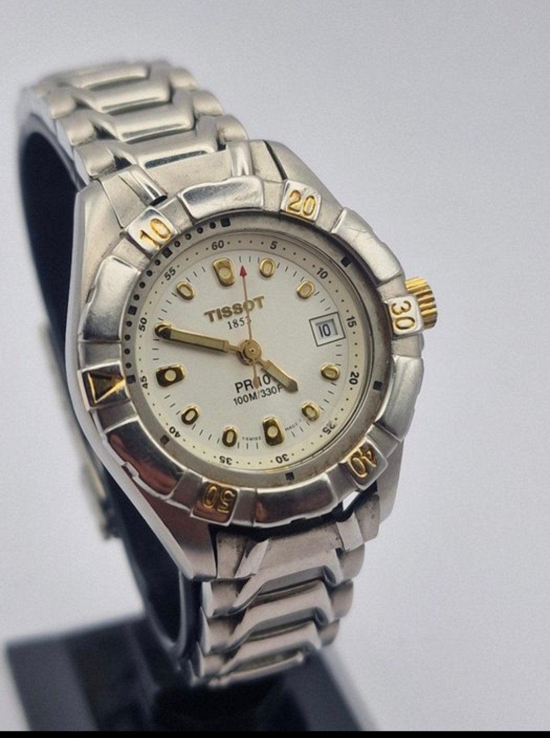 Tissot PR dames 1980-1989, Sieraden, Tassen en Uiterlijk, Horloges | Antiek, Ophalen of Verzenden, Staal, Tissot, 1960 of later