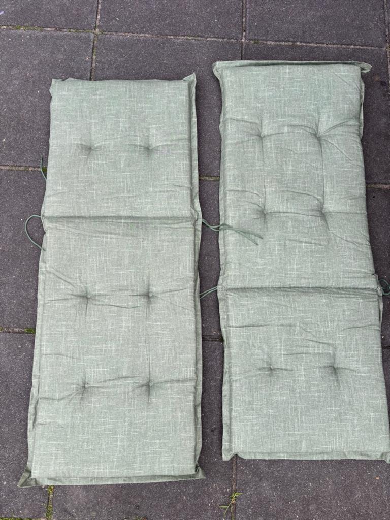Tuinkussens | 2 groen 1 rood, Tuin en Terras, Tuinmeubel-accessoires, Ophalen, Gebruikt