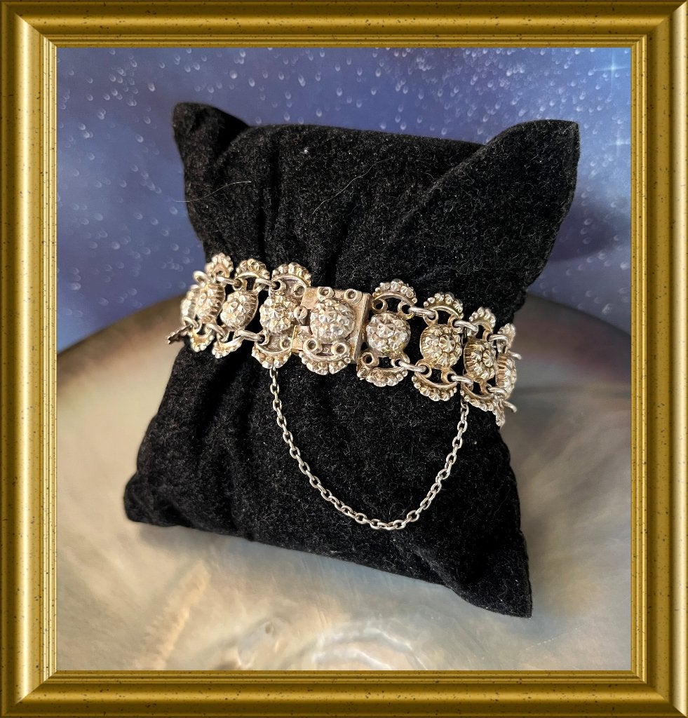Antieke zilveren armband, Ophalen of Verzenden, Zilver, Armband
