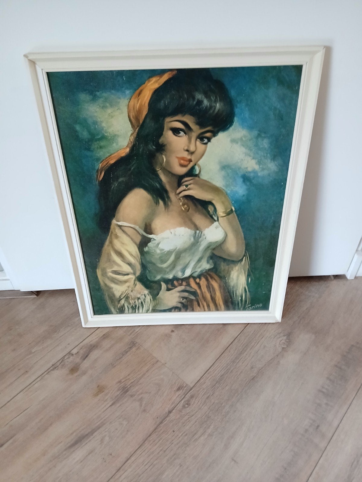vintage jaren 60 zigeuner schilderij, Ophalen of Verzenden, Schilderij