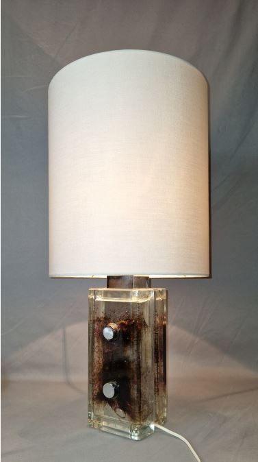 vintage space age tafellamp Helena Tynell Limburg, Ophalen, 50 tot 75 cm, Space age, Glas
