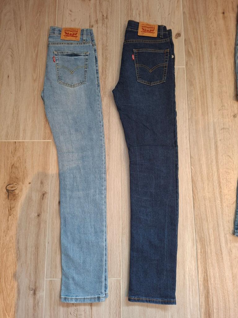2 Levi's 510 Skinny Jeans - Maat 14A/164, Broek, Gebruikt, Ophalen of Verzenden, Levi's