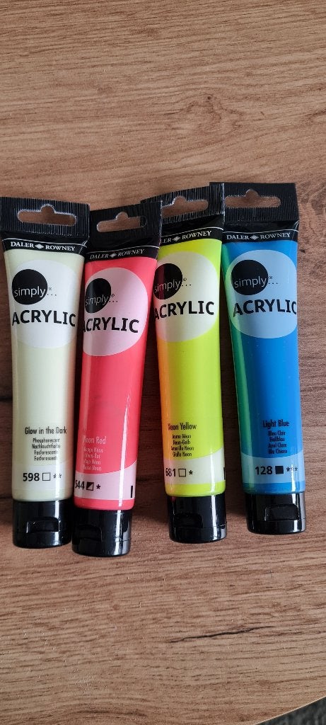 Daler Rowney  Simply: Neon & Glow in the Dark Acryl  75 ml, Ophalen of Verzenden, Nieuw
