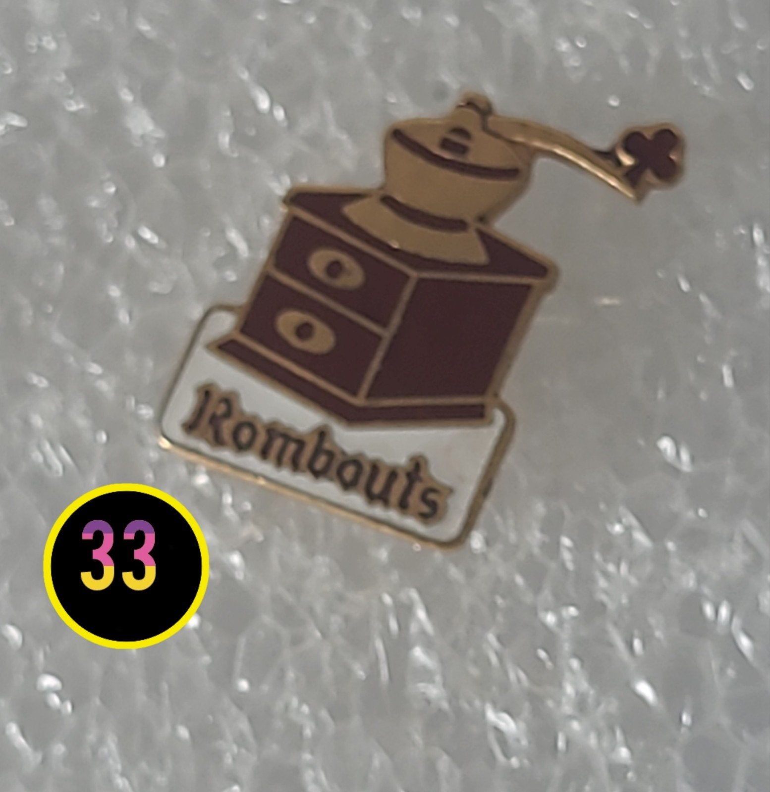Vintage Rombouts Koffiemolen Pin - Verzamelaarsitem, Verzenden