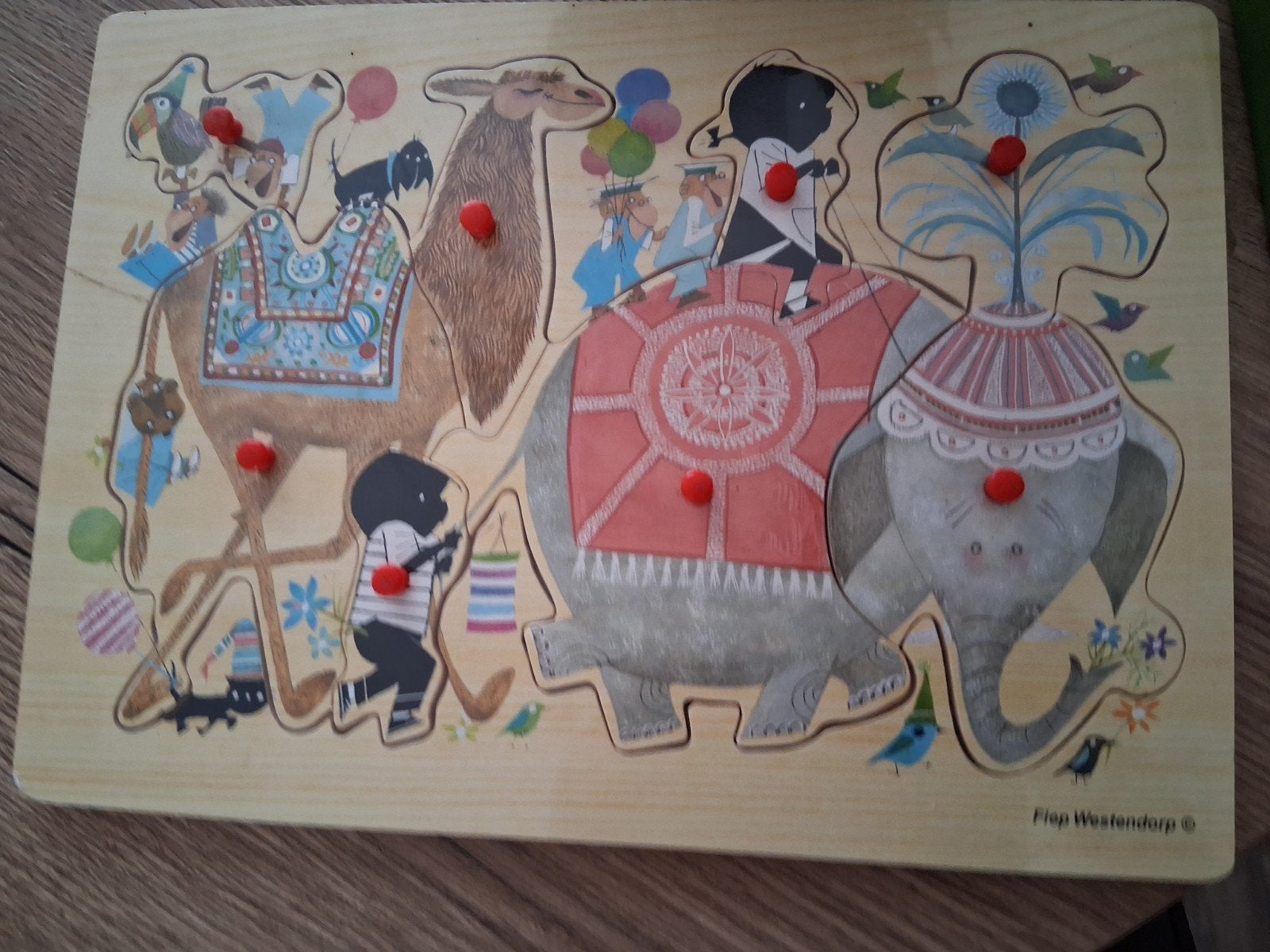 Nieuwe Gesealde Houten Puzzel Jip en Janneke op Reis HEMA, Ophalen, 2 tot 4 jaar, 10 tot 50 stukjes, Nieuw